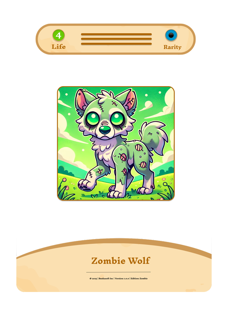 Zombie Wolf prototype card