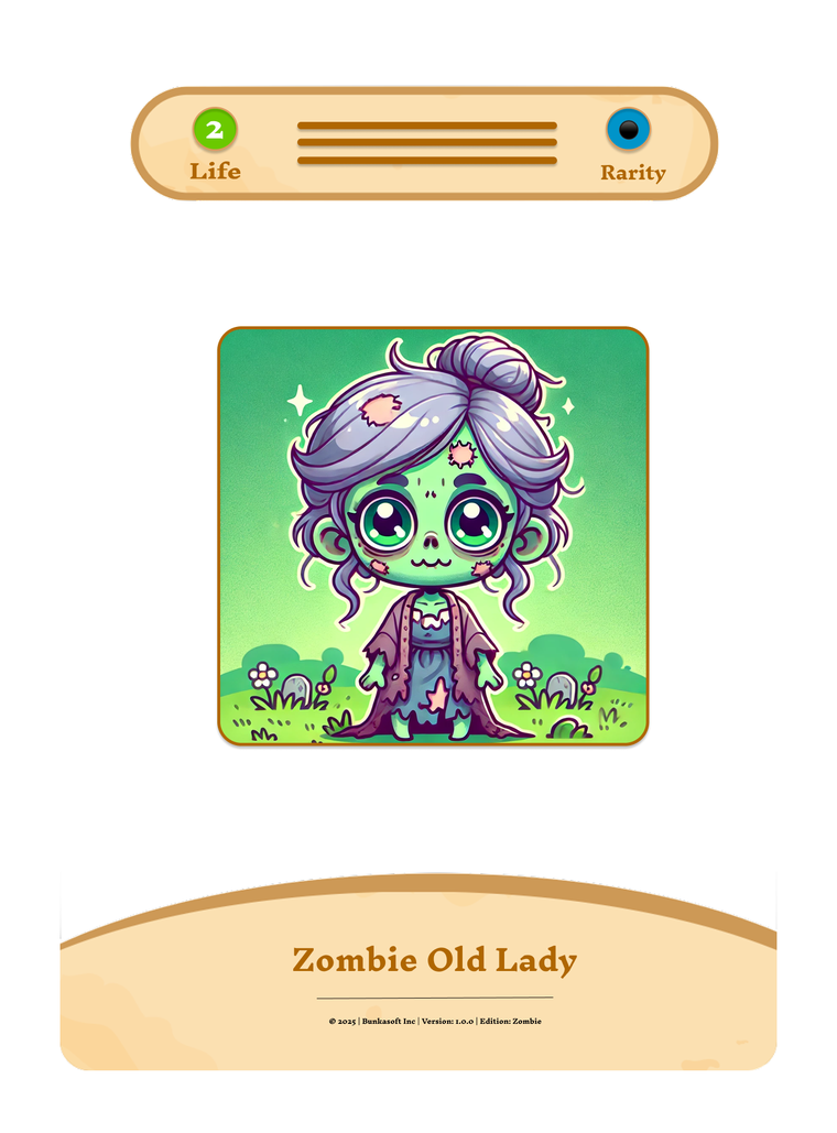Zombie Old Lady prototype card