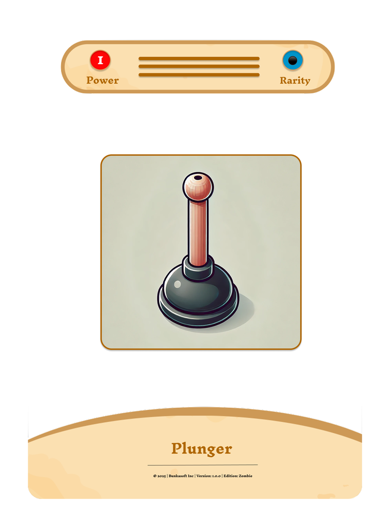 Plunger prototype card