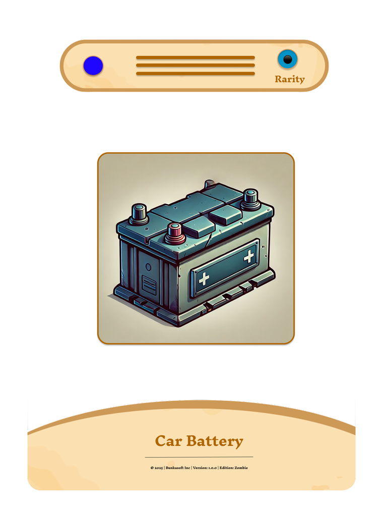 Car Battery prototype card