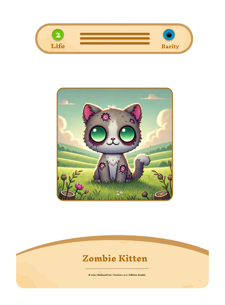 Zombie Kitten prototype card