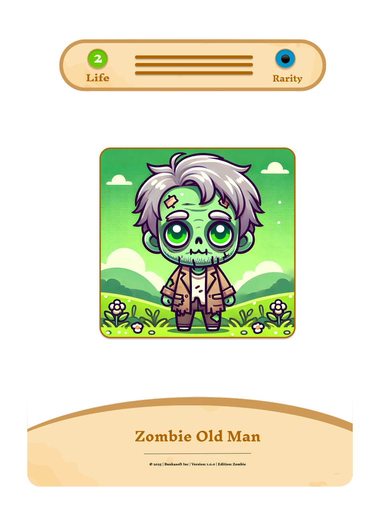Zombie Old Man prototype card