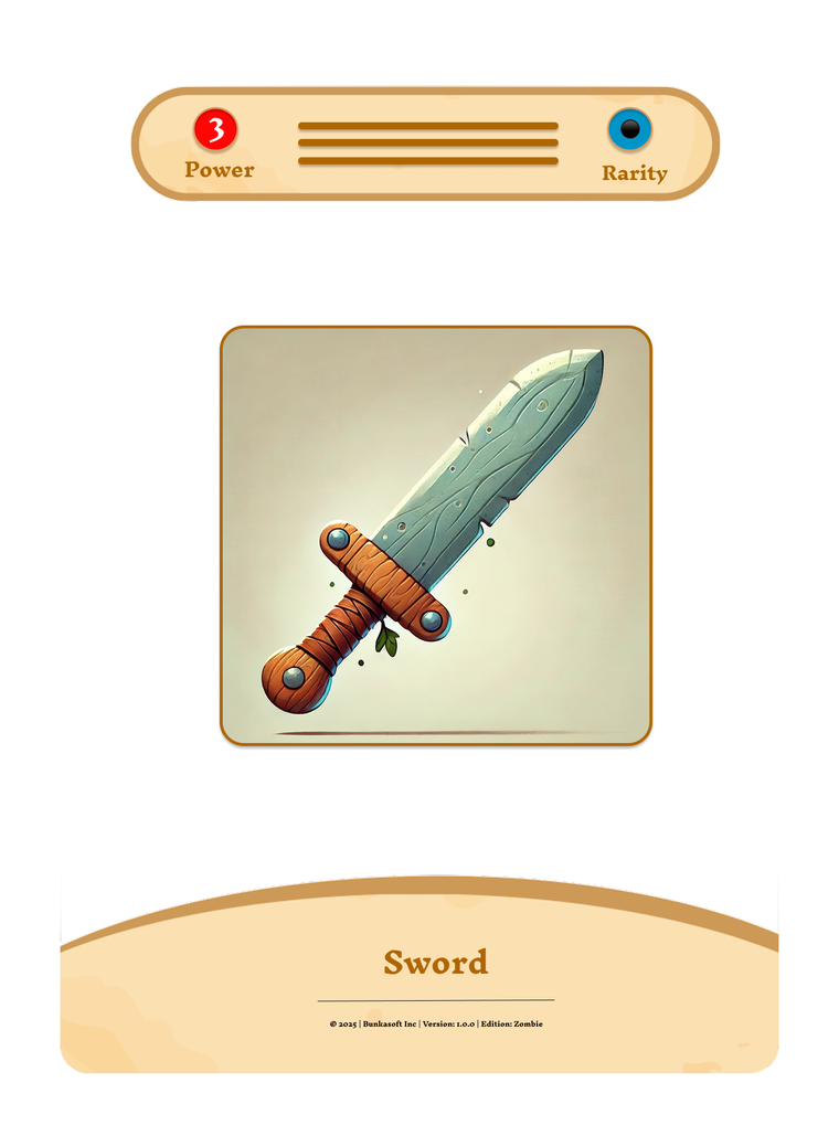 Sword prototype card