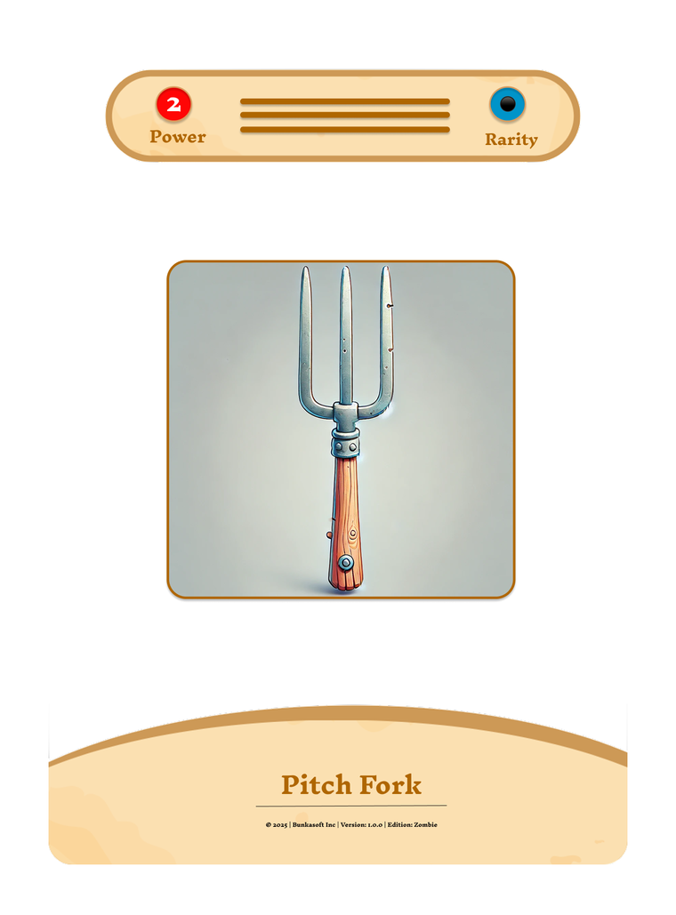 Pitch Fork prototype card
