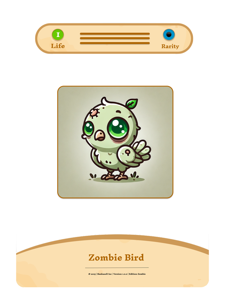 Zombie Bird prototype card