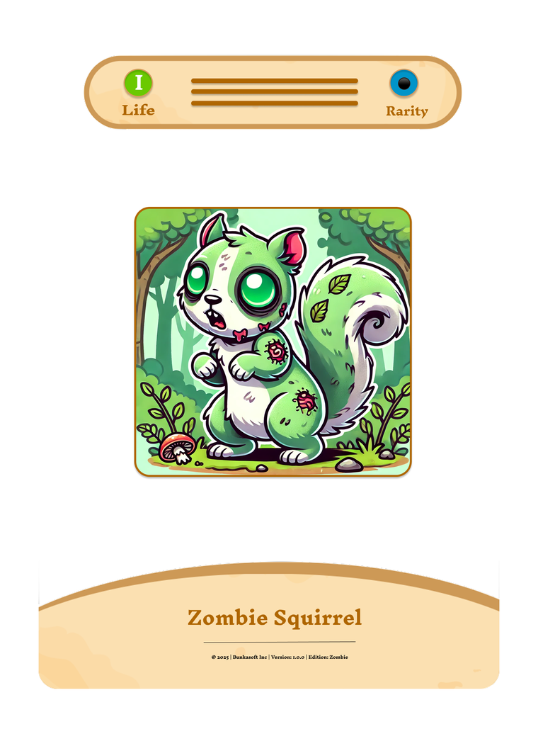 Zombie Squirrel prototype card