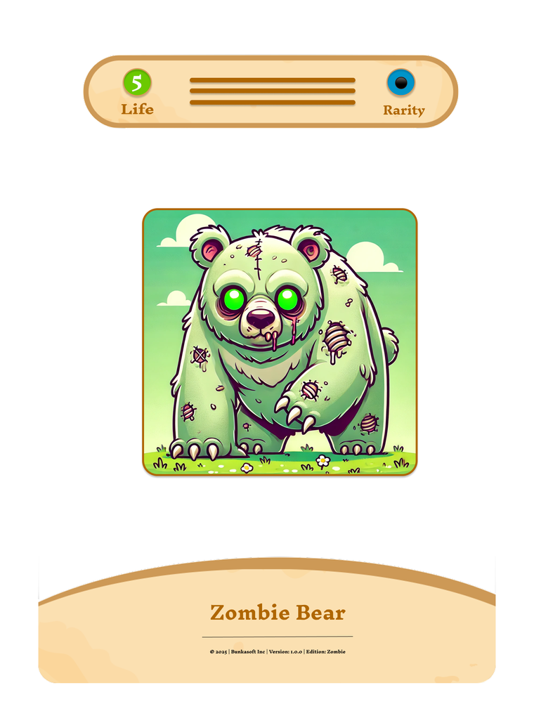 Zombie Bear prototype card