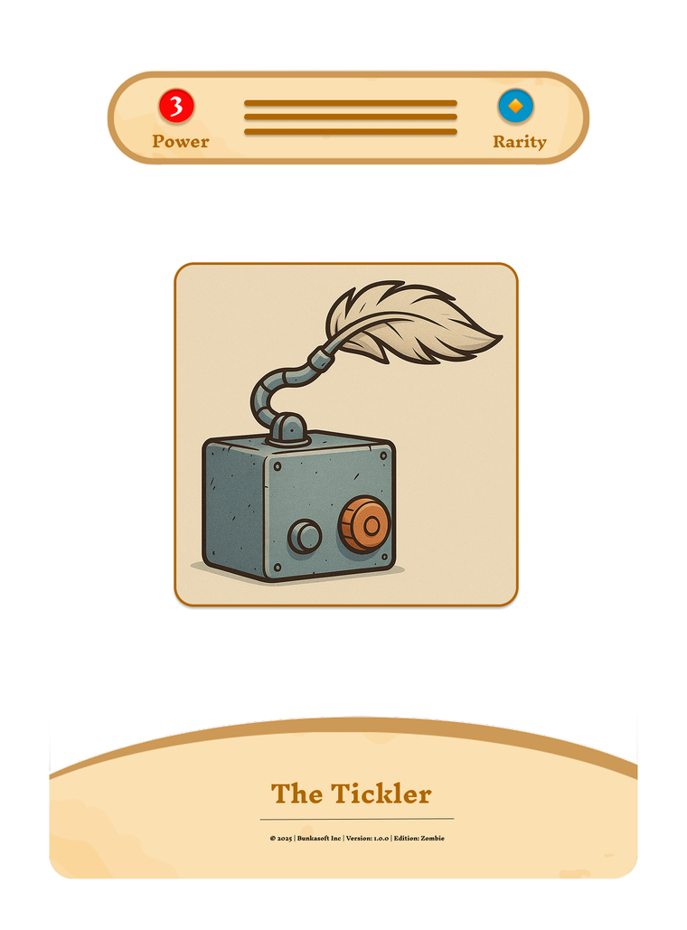 The Tickler prototype card