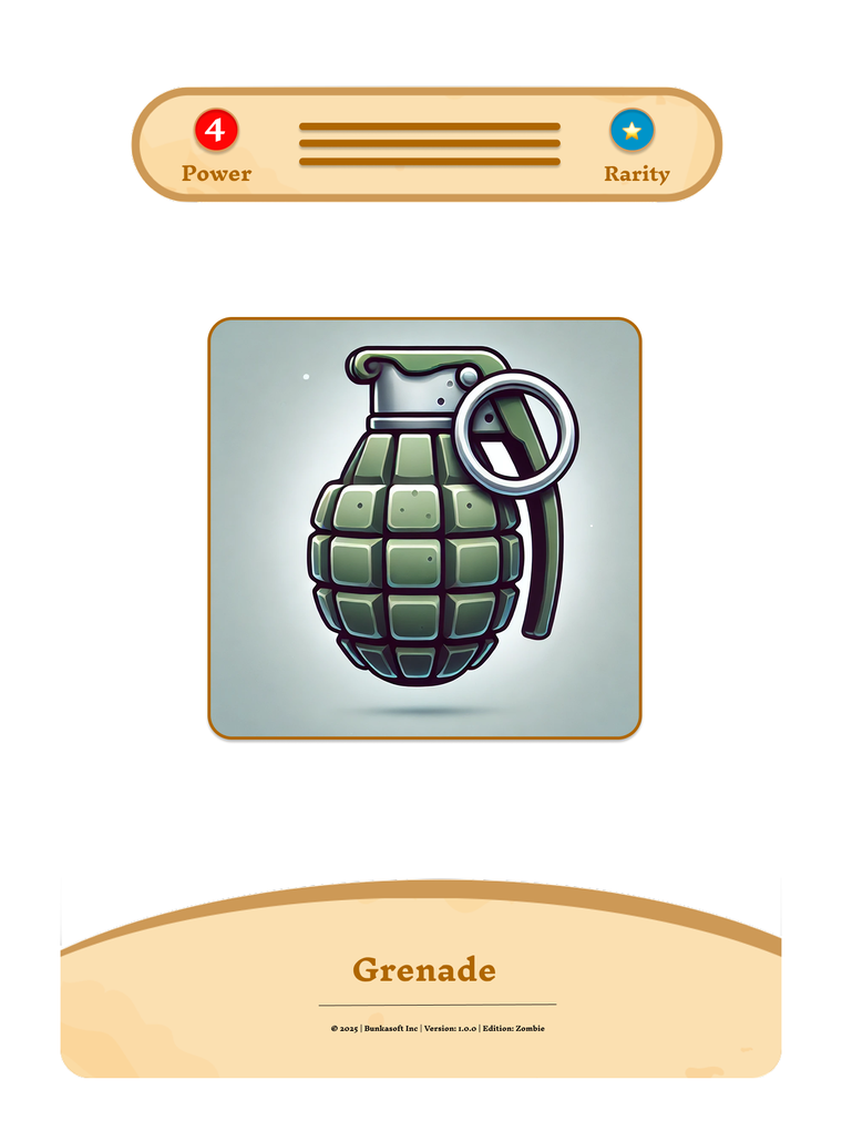 Grenade prototype card