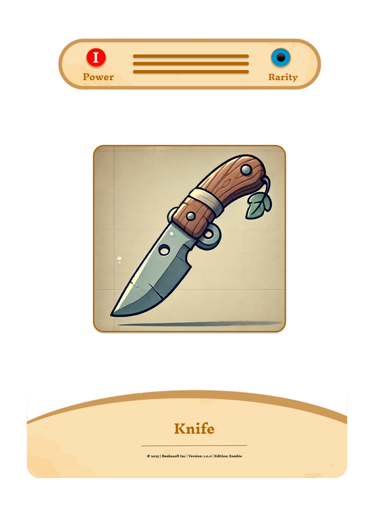 Knife prototype card