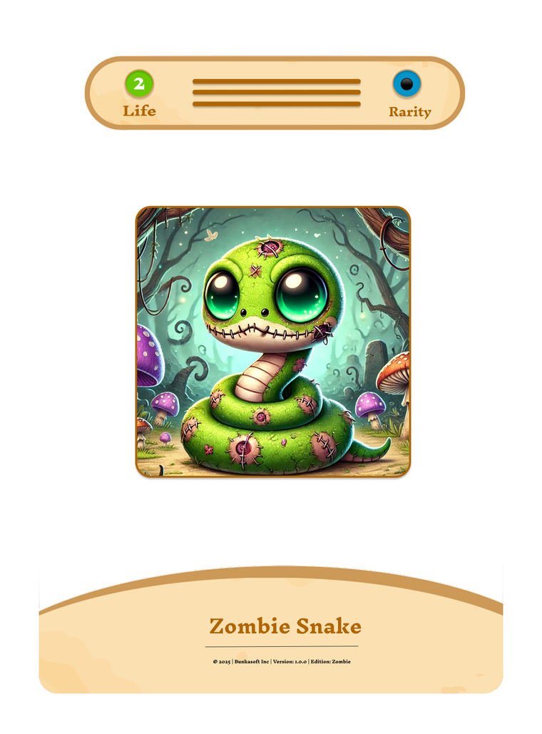 Zombie Snake prototype card