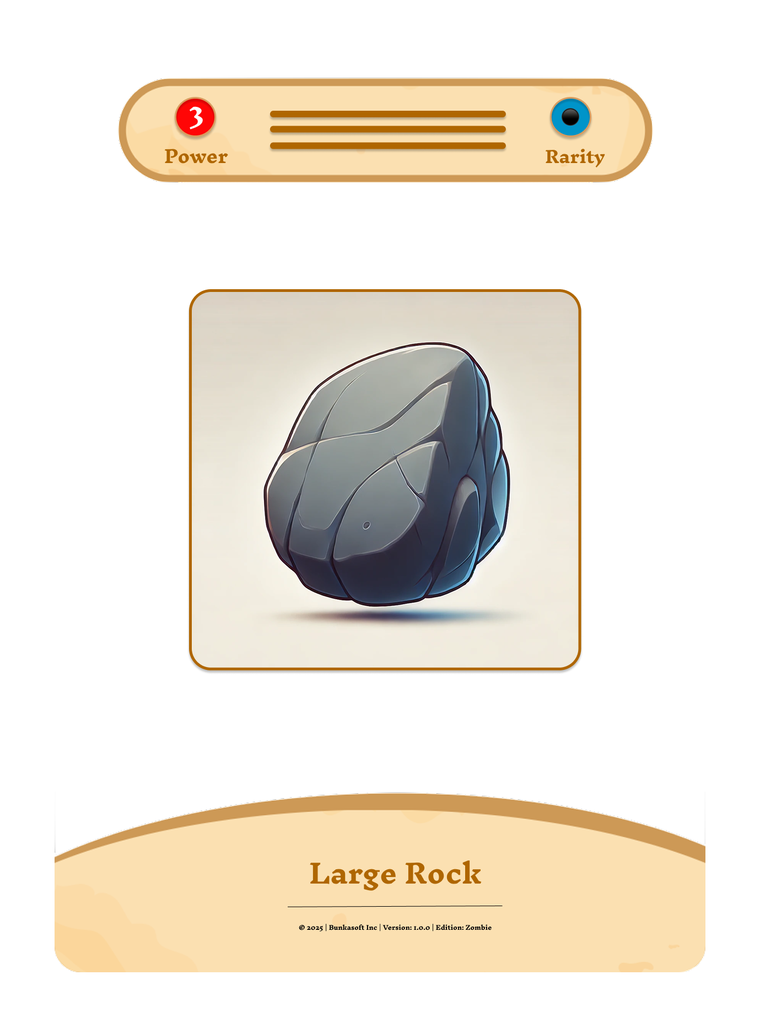Large Rock prototype card